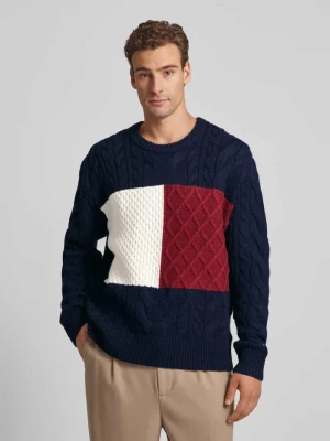 Sweter z dzianiny z fakturowanym wzorem Tommy Hilfiger