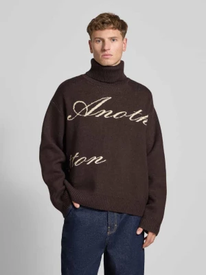 Sweter z dzianiny z golfem ANOTHER COTTON LAB