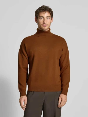 Sweter z dzianiny z golfem Antony Morato