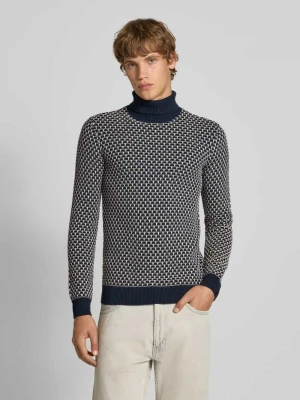 Sweter z dzianiny z golfem Blend