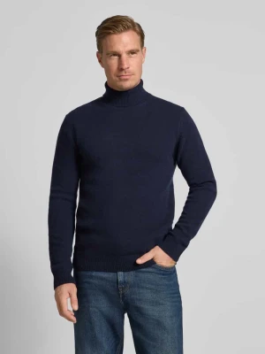 Sweter z dzianiny z golfem casual friday