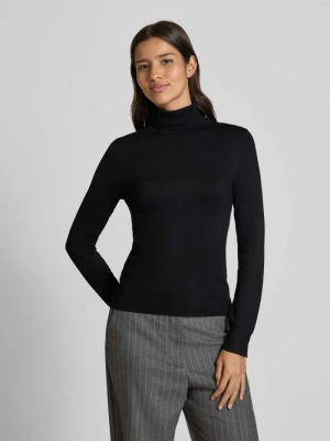 Sweter z dzianiny z golfem comma