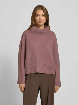 Sweter z dzianiny z golfem comma