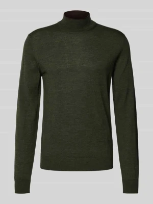 Sweter z dzianiny z golfem CRUNA
