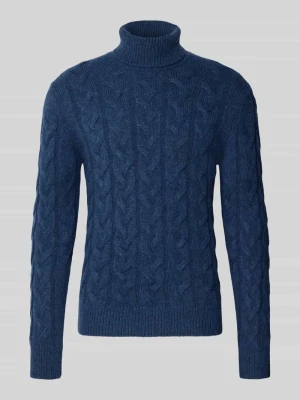Sweter z dzianiny z golfem GRAN SASSO