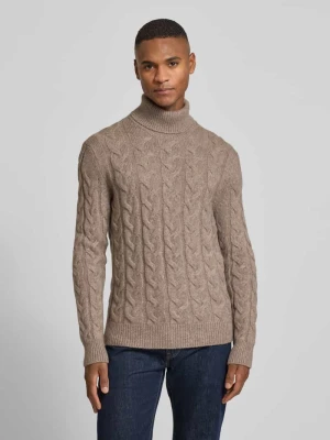 Sweter z dzianiny z golfem GRAN SASSO