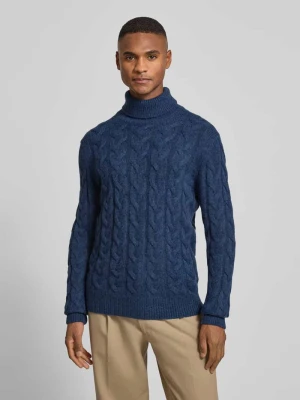 Sweter z dzianiny z golfem GRAN SASSO