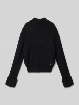 Sweter z dzianiny z golfem Guess