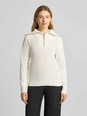 Sweter z dzianiny z golfem i zamkiem błyskawicznym Stefanel