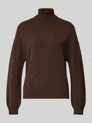 Sweter z dzianiny z golfem Liu Jo White