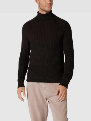 Sweter z dzianiny z golfem Marc O'Polo