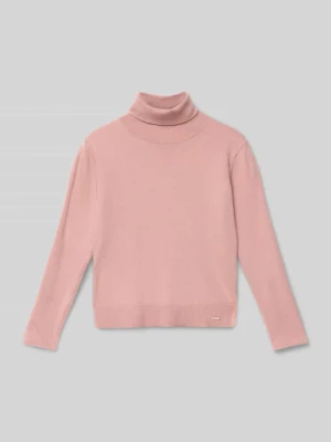 Sweter z dzianiny z golfem Mayoral