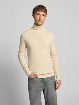 Sweter z dzianiny z golfem model ‘BRANKO’ Blend