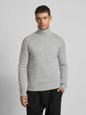 Sweter z dzianiny z golfem model ‘BRUNALF’ ECOALF
