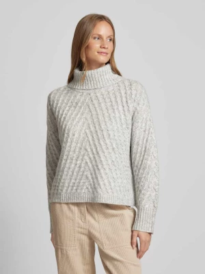 Sweter z dzianiny z golfem model ‘Plinea’ Opus