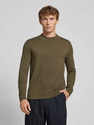 Sweter z dzianiny z golfem model ‘ROBERT’ Selected Homme
