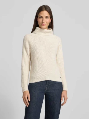 Sweter z dzianiny z golfem MORE & MORE