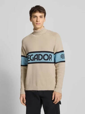 Sweter z dzianiny z golfem Pegador