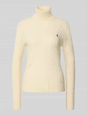 Sweter z dzianiny z golfem Polo Ralph Lauren