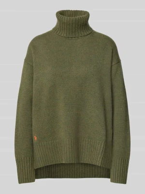 Sweter z dzianiny z golfem Polo Ralph Lauren
