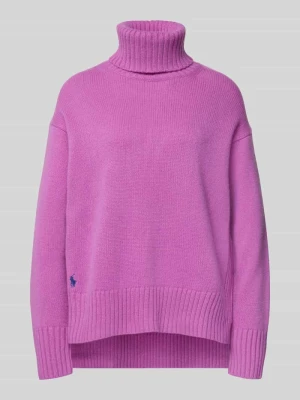 Sweter z dzianiny z golfem Polo Ralph Lauren