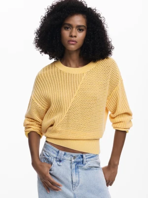 Sweter z dzianiny z haftami Desigual