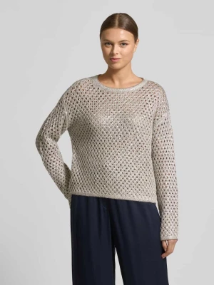 Sweter z dzianiny z haftem angielskim Betty Barclay