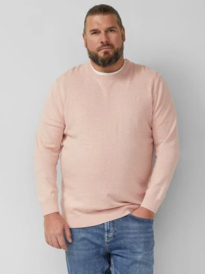 Sweter z dzianiny z haftowanym logo s.Oliver różowy