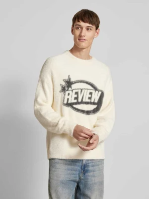 Sweter z dzianiny z imitacji futerka REVIEW