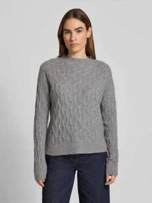 Sweter z dzianiny z kaszmiru z okrągłym dekoltem Christian Berg Woman
