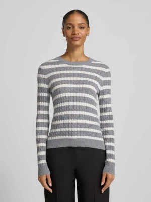 Sweter z dzianiny z kaszmiru z okrągłym dekoltem Christian Berg Woman