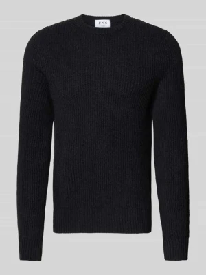Sweter z dzianiny z kaszmiru z okrągłym dekoltem FTC Cashmere Ciemnoszary