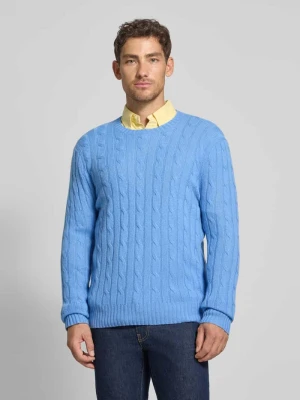 Sweter z dzianiny z kaszmiru z okrągłym dekoltem Polo Ralph Lauren