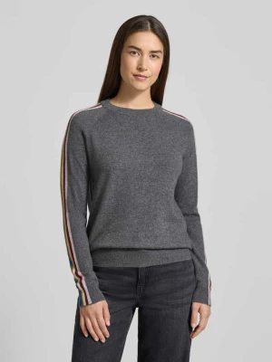 Sweter z dzianiny z kaszmiru z paskami w kontrastowym kolorze Jake*s Casual