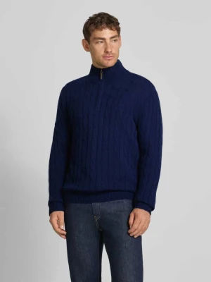 Sweter z dzianiny z kaszmiru ze stójką i zamkiem błyskawicznym Polo Ralph Lauren