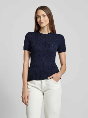 Sweter z dzianiny z kieszenią na piersi Polo Ralph Lauren