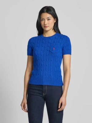 Sweter z dzianiny z kieszenią na piersi Polo Ralph Lauren