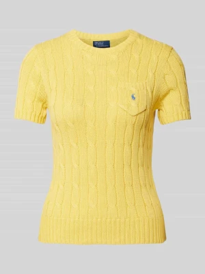 Sweter z dzianiny z kieszenią na piersi Polo Ralph Lauren