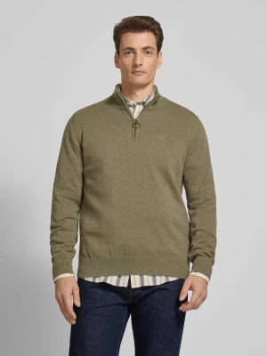 Sweter z dzianiny z kołnierzem Barbour