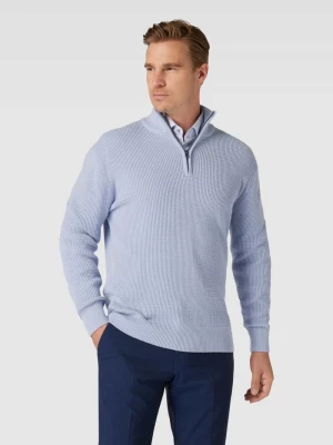 Sweter z dzianiny z kołnierzem esprit collection