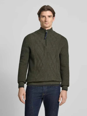 Sweter z dzianiny z kołnierzem Lerros