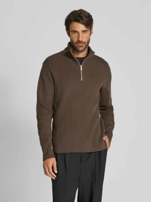 Sweter z dzianiny z kołnierzem lindbergh