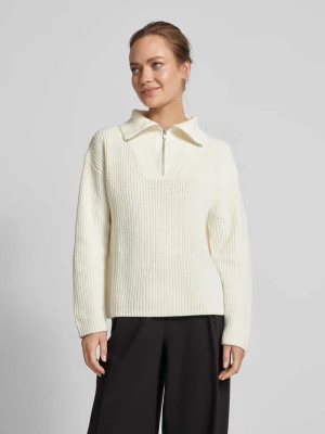 Sweter z dzianiny z kołnierzem model ‘BLOOMIE’ Selected Femme