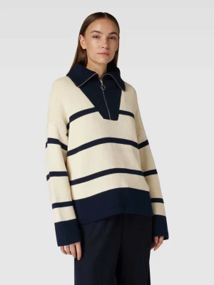 Sweter z dzianiny z kołnierzem model ‘BRETON’ Gant