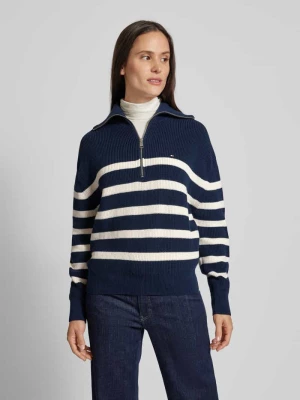 Sweter z dzianiny z kołnierzem model ‘CARDI STITCH’ Tommy Hilfiger