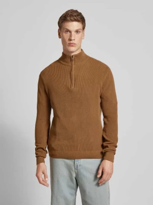 Sweter z dzianiny z kołnierzem model ‘Codford’ Blend