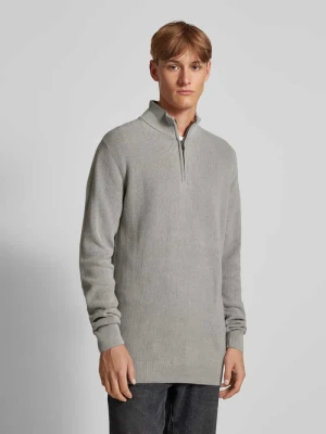 Sweter z dzianiny z kołnierzem model ‘Codford’ Blend