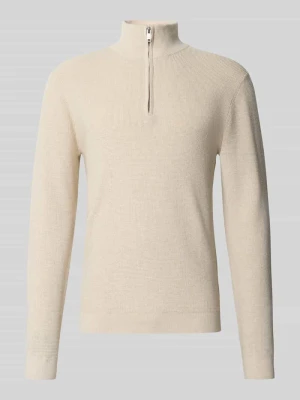 Sweter z dzianiny z kołnierzem model ‘lagoon’ Matinique