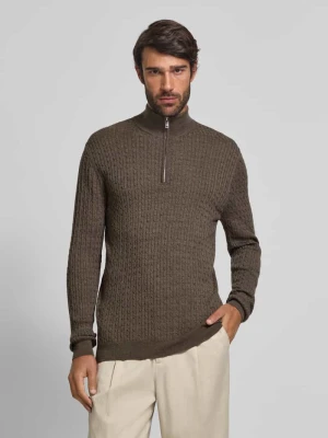 Sweter z dzianiny z kołnierzem model ‘mason’ Matinique