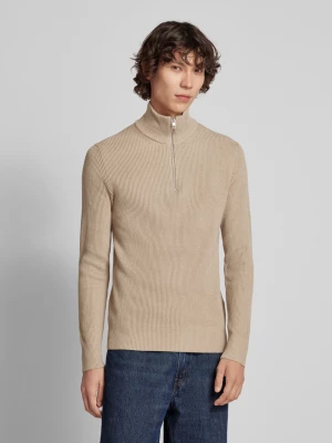 Sweter z dzianiny z kołnierzem model ‘PERFECT’ jack & jones